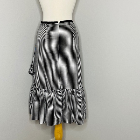 Ann Taylor gingham plated/ ruffle skirt - Picture 5 of 8